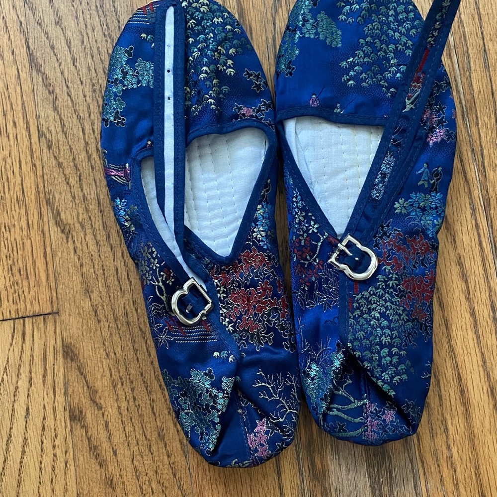 Blue Patterned Women's Flats